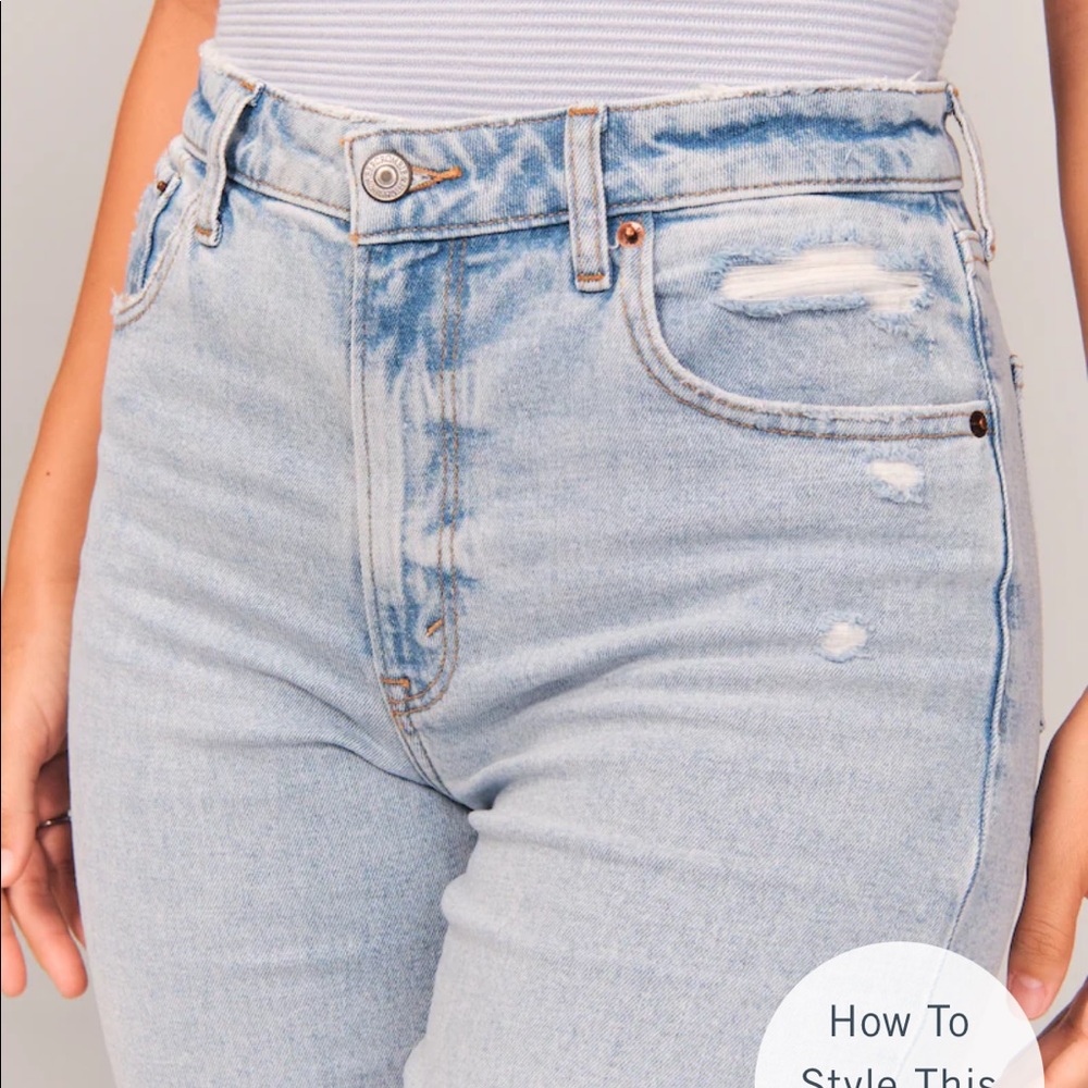 Abercrombie ankle straight ultra high rise curve love - size 27 (size 4)